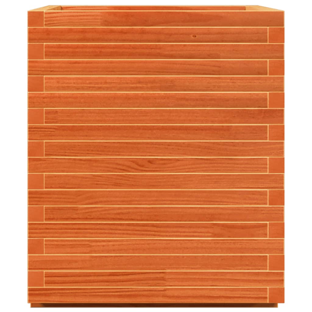 vidaXL Záhradný kvetináč voskovohnedý 90x60x72,5 cm masívna borovica