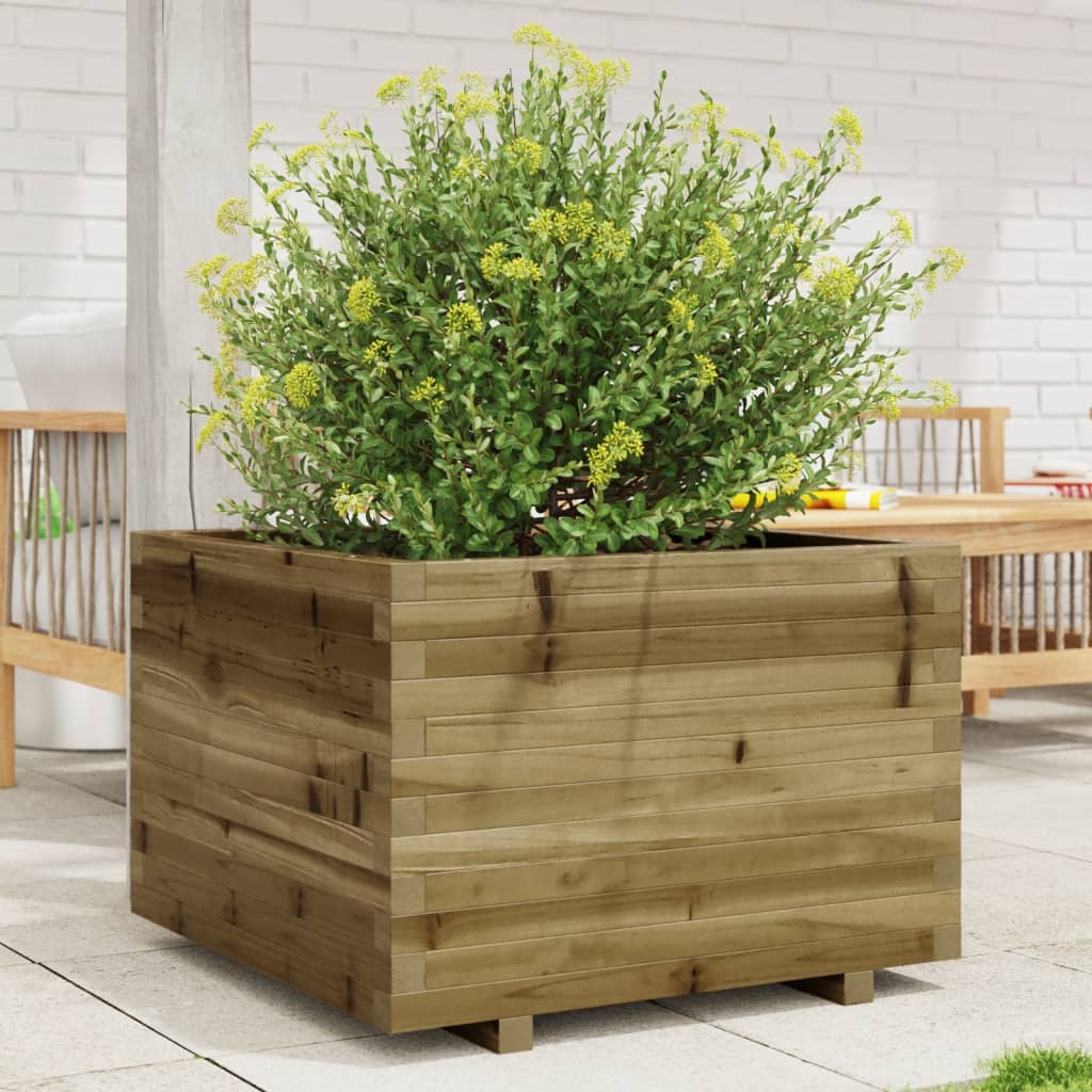 vidaXL Záhradný kvetináč 70x70x49,5 cm impregnovaná borovica