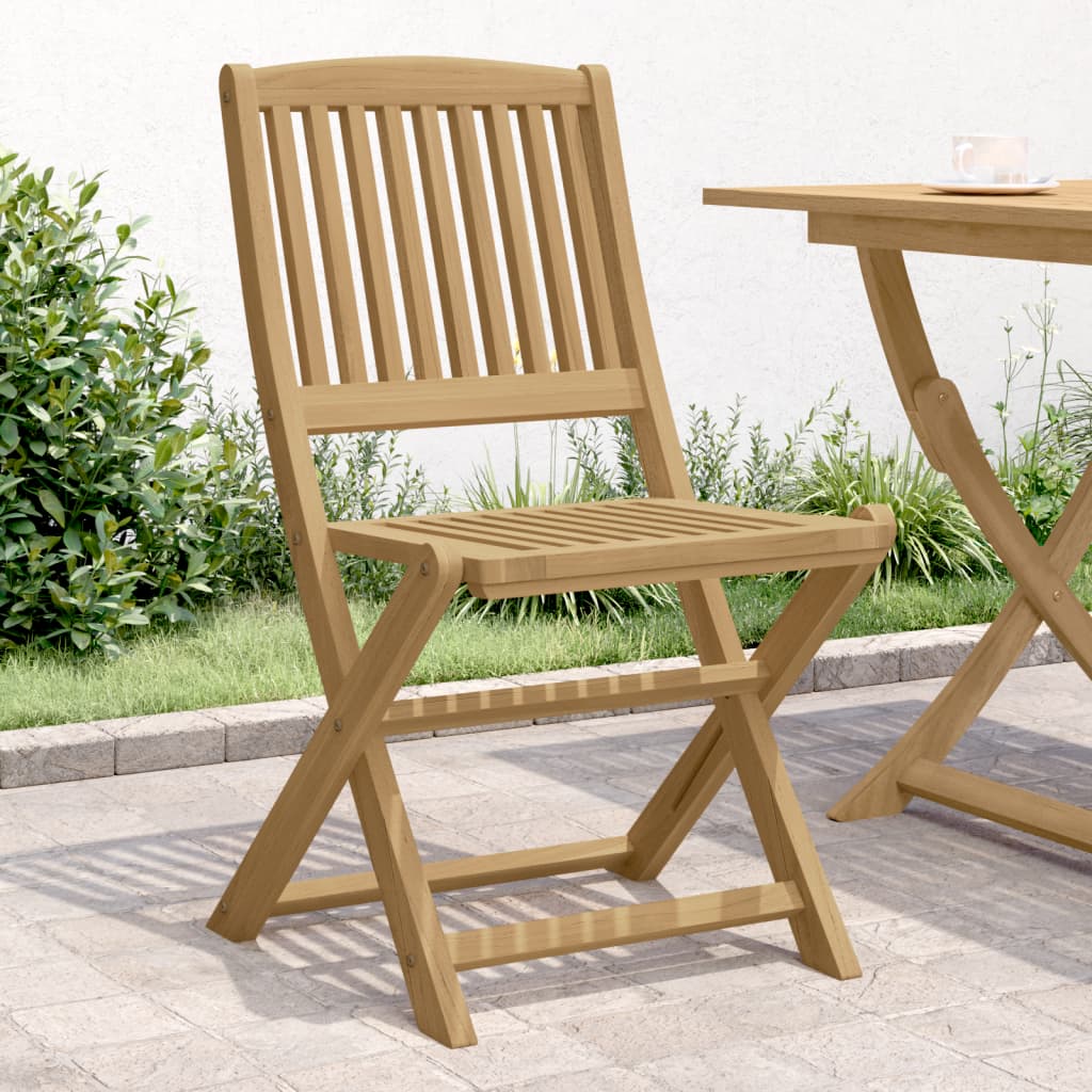 vidaXL Skladacie záhradné stoličky 2 ks 57x48,5x90 cm akáciový masív