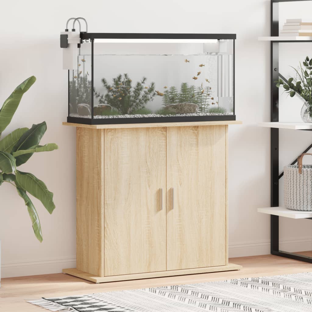 vidaXL Stojan na akvárium dub sonoma 81x36x73 cm kompozitné drevo