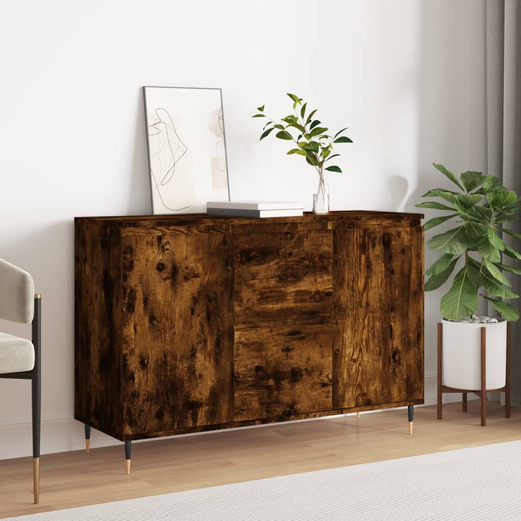 vidaXL Komoda dymový dub 104x35x70 cm kompozitné drevo