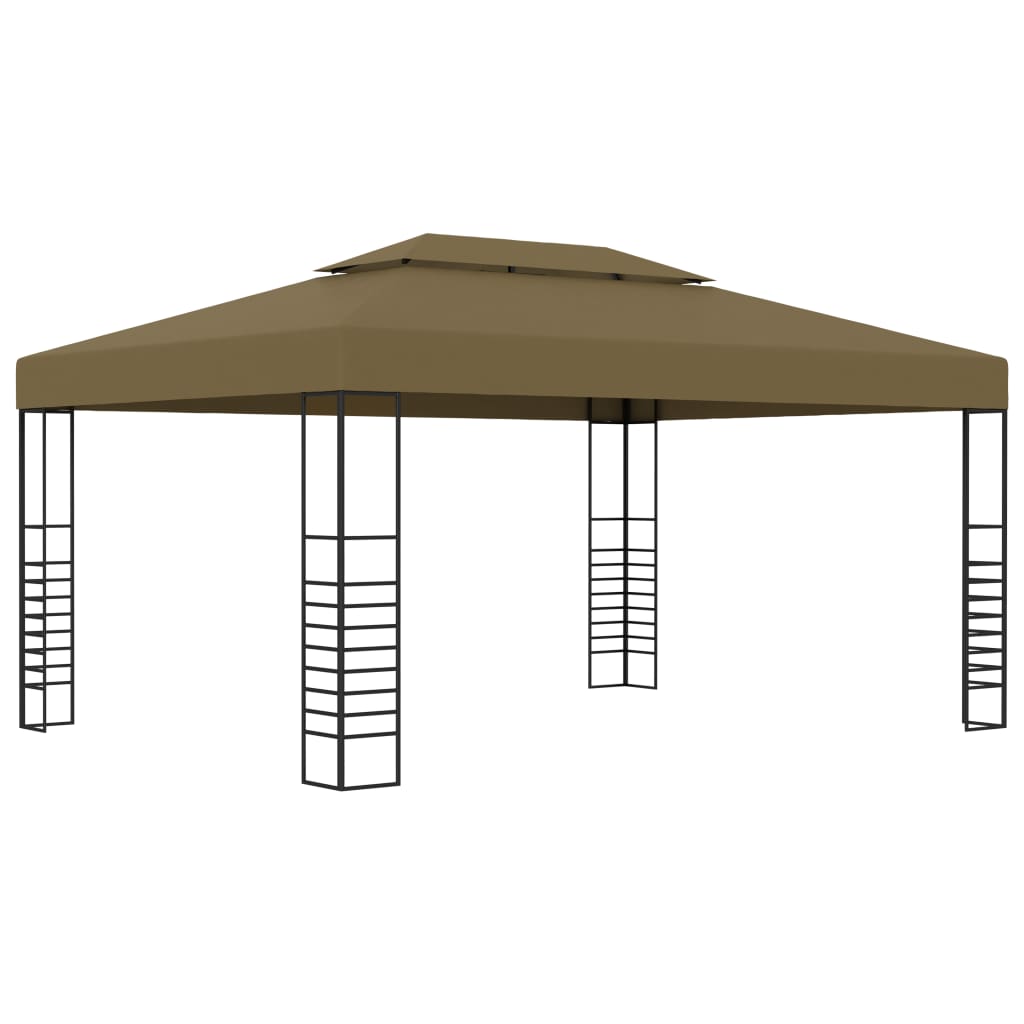 vidaXL Altánok 3x4 m, sivohnedý 180 g/m²
