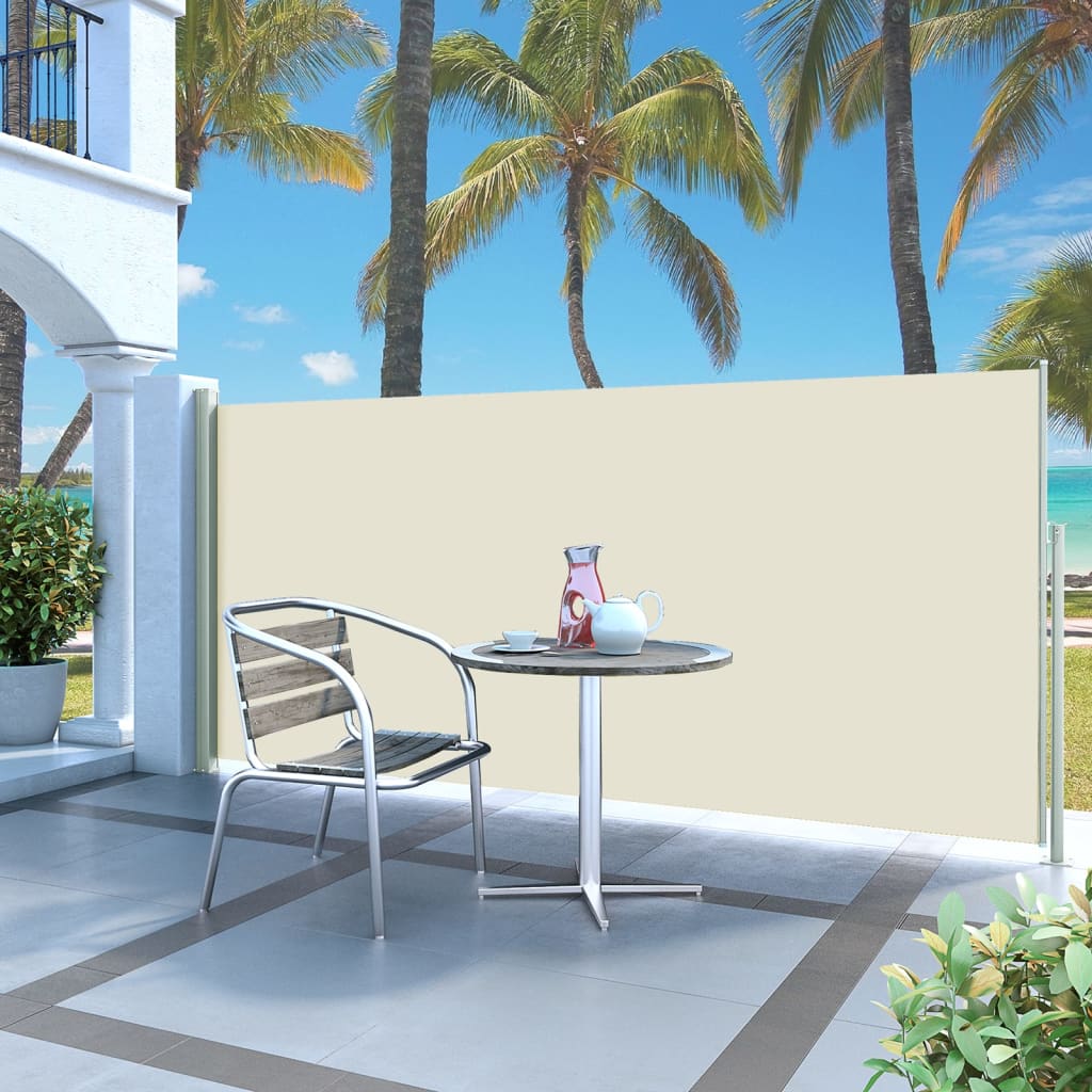 vidaXL Zaťahovacia bočná markíza 120 x 300 cm béžová