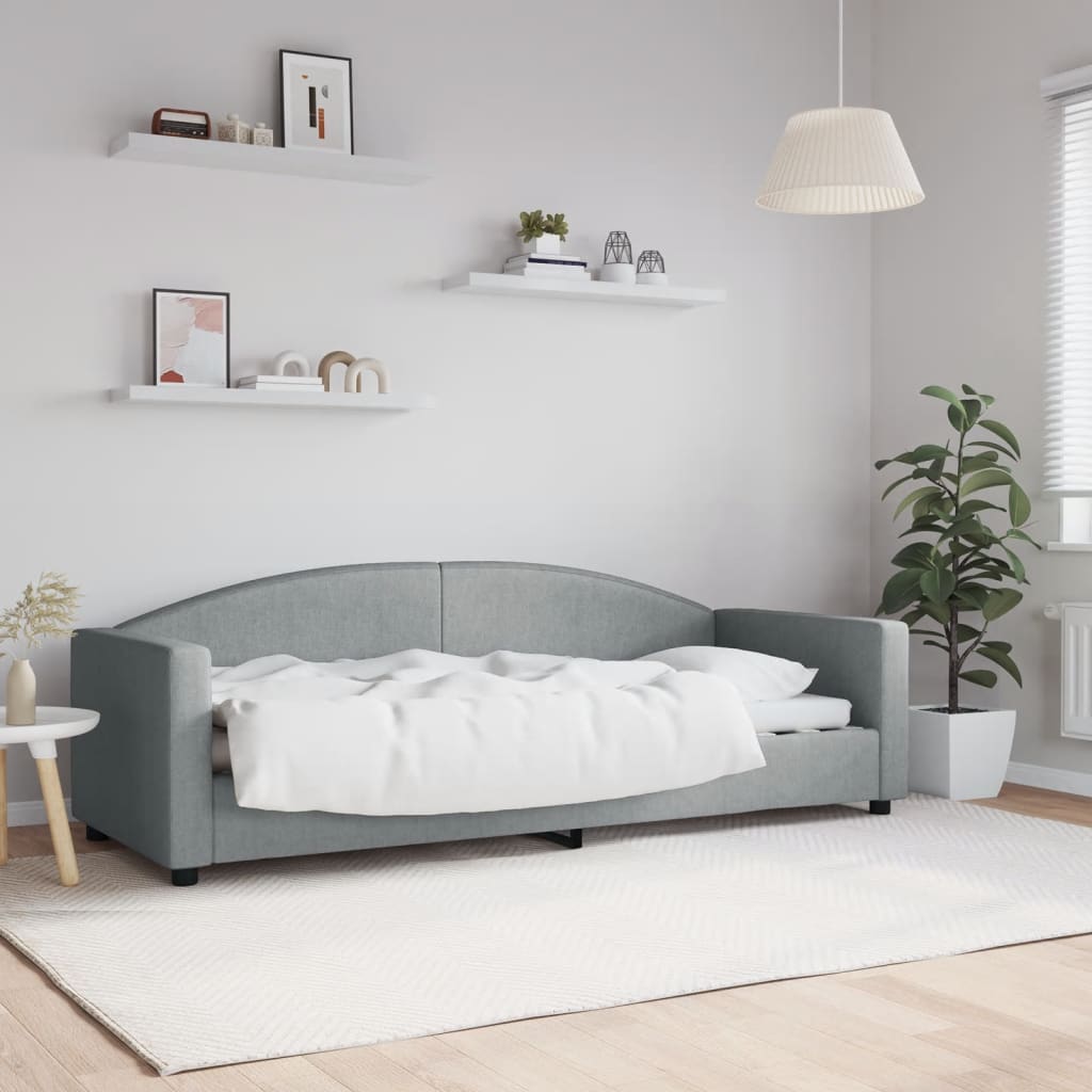 vidaXL Posteľný rám bledosivý 80x200 cm látka