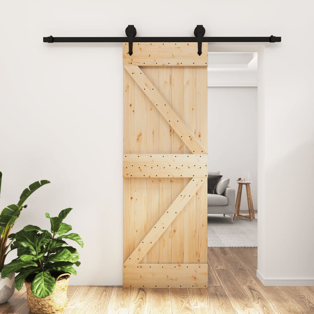 vidaXL Posuvné dvere so sadou kovania 70x210 cm borovicový masív