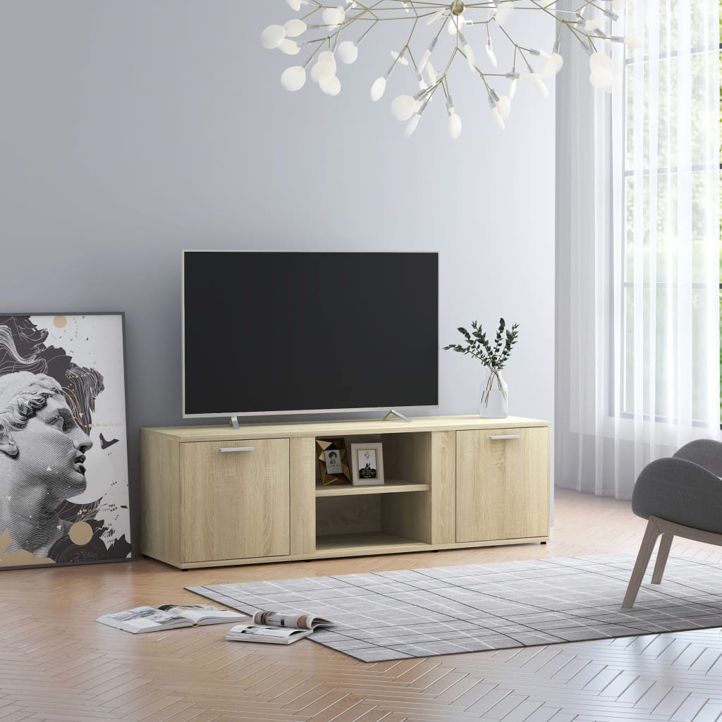 vidaXL TV skrinka, dub sonoma 120x34x37 cm, kompozitné drevo