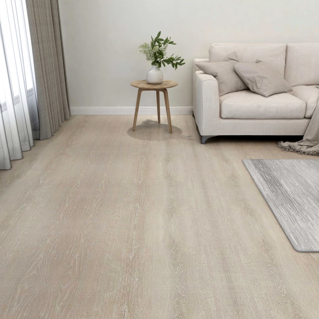 vidaXL Samolepiace podlahové dosky 55 ks, PVC 5,11 m², béžové