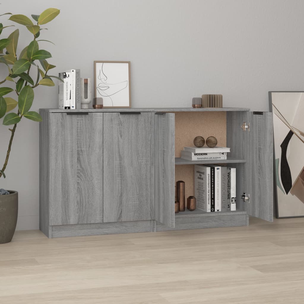 vidaXL Komody 2 ks sivý sivý dub sonoma 60x30x70 cm spracované drevo