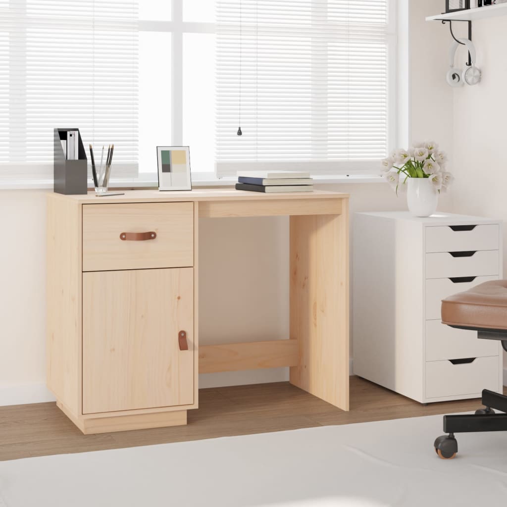 vidaXL Stolík 95x50x75 cm masívne borovicové drevo