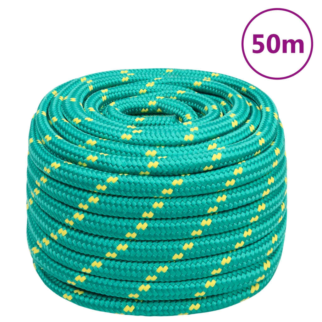 vidaXL Lodné lano zelené 20 mm 50 m polypropylén