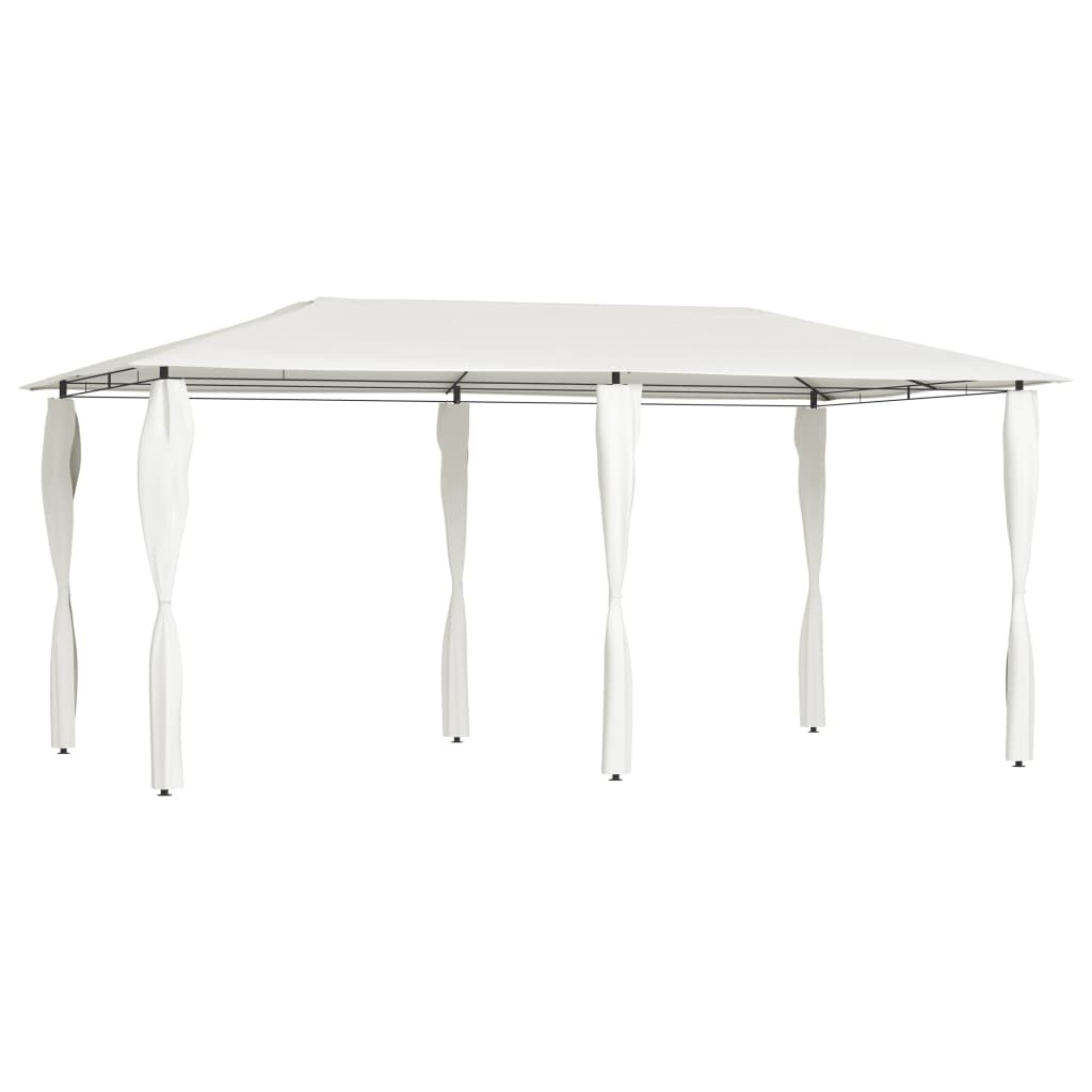 vidaXL Altánok s poťahmi na stĺpiky 2,98x5,3x2,59 m, krémový 160 g/m²