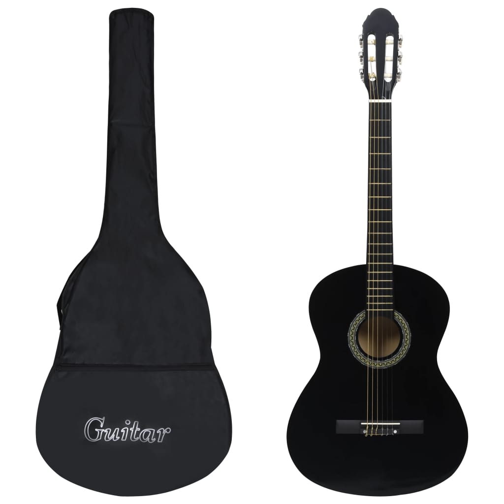 vidaXL Klasická gitara pre začiatočníkov s taškou čierna 4/4 39