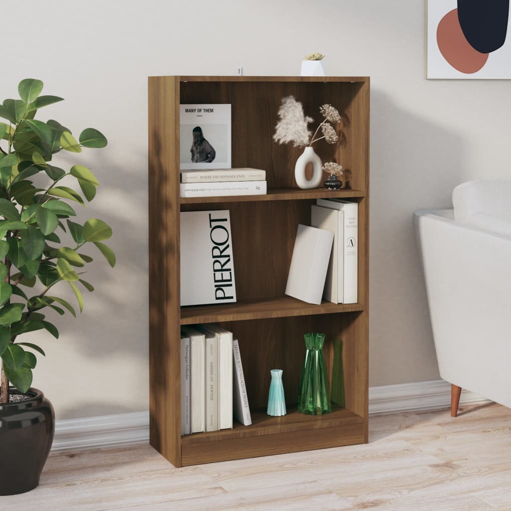 vidaXL Knižnica hnedý dub 60x24x109 cm spracované drevo