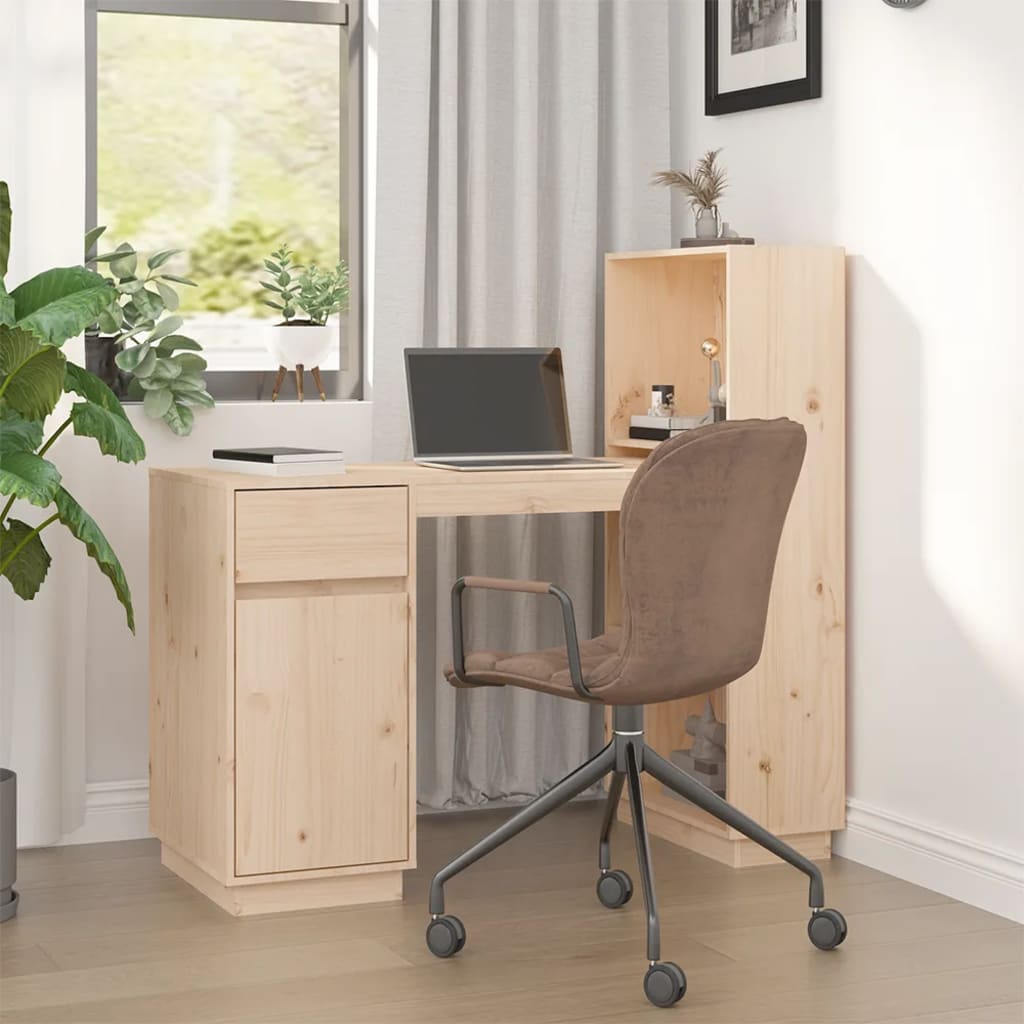 vidaXL Stolík 110x53x117 cm masívne borovicové drevo