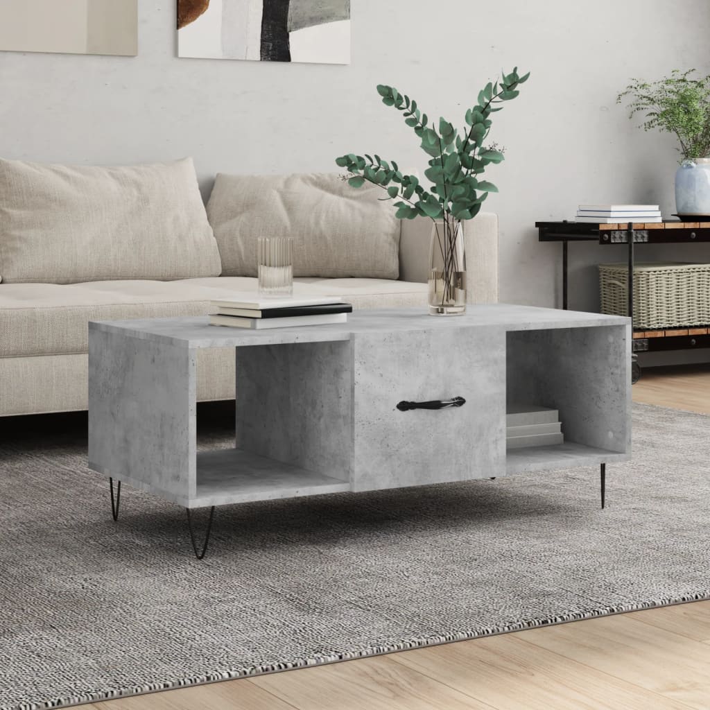vidaXL Konferenčný stolík betónovo sivý 102x50x40 cm kompozitné drevo