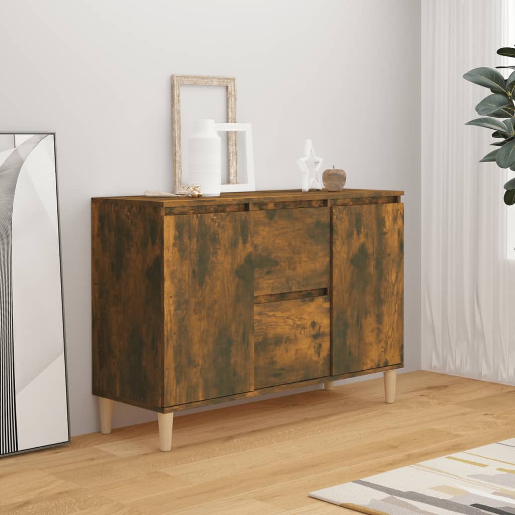 vidaXL Komoda dymový dub 101x35x70 cm kompozitné drevo
