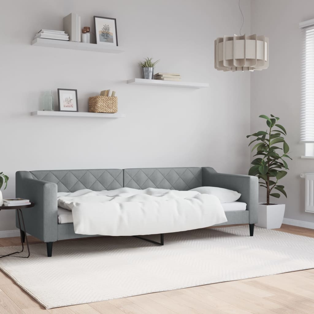 vidaXL Posteľný rám bledosivý 80x200 cm látka