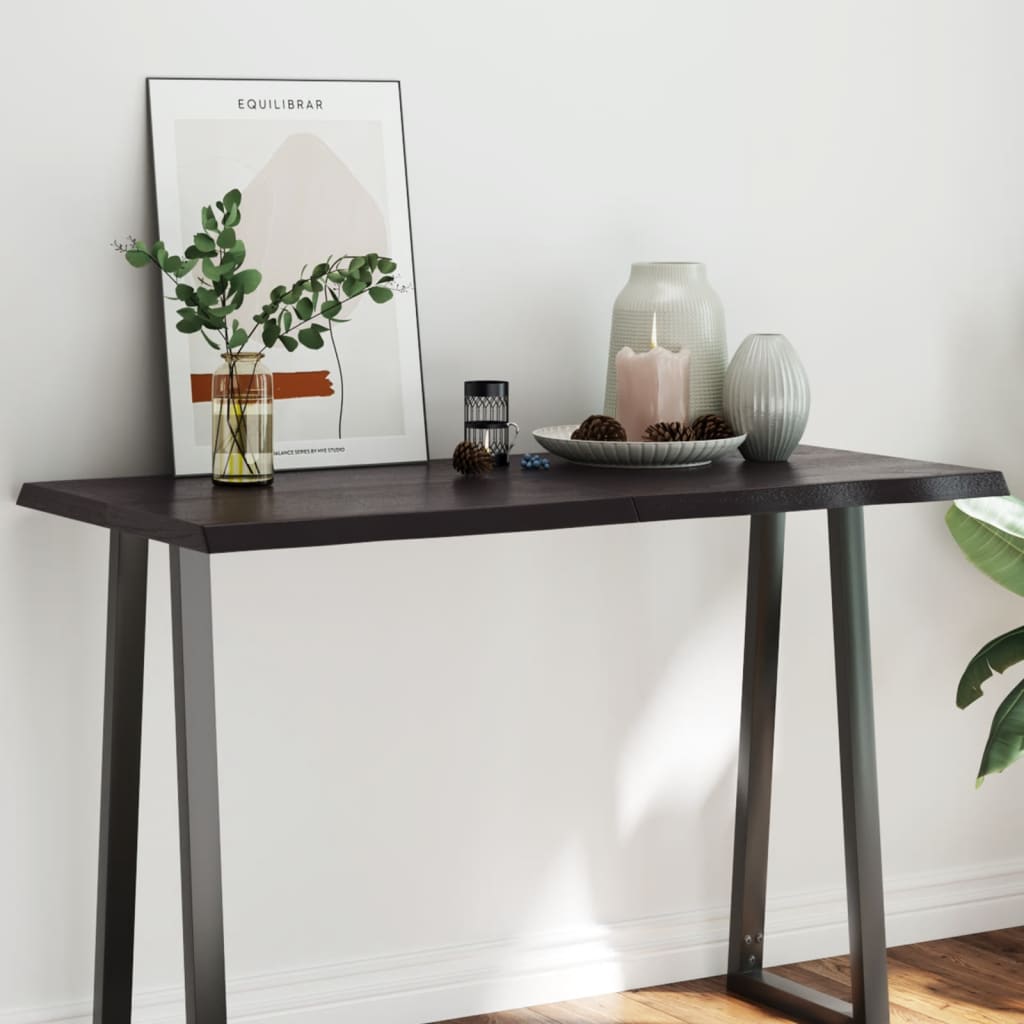 vidaXL Stolová doska tmavohnedá 120x60x(2-4)cm ošetrený masív hrany