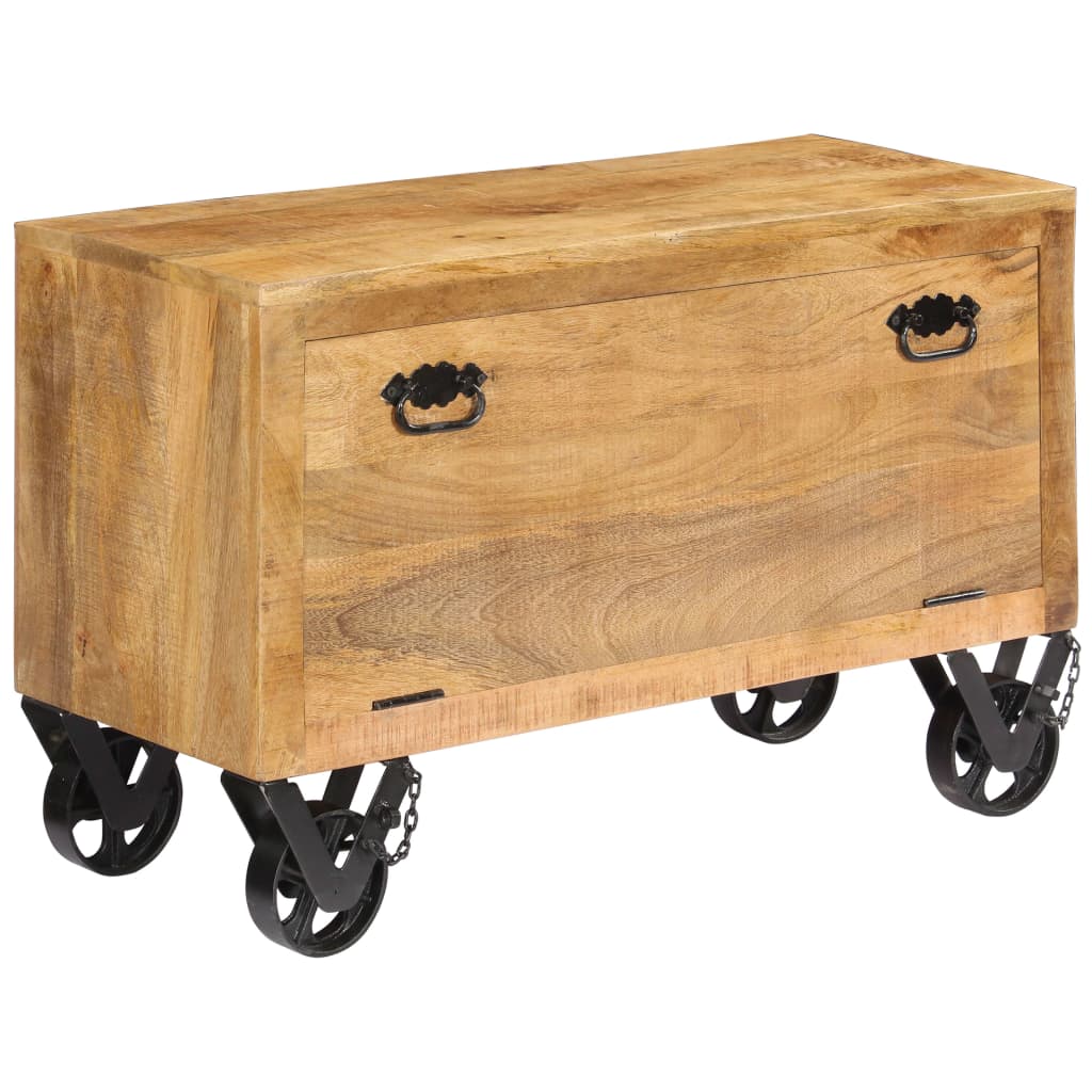vidaXL Botník z mangového dreva 86x35x55 cm