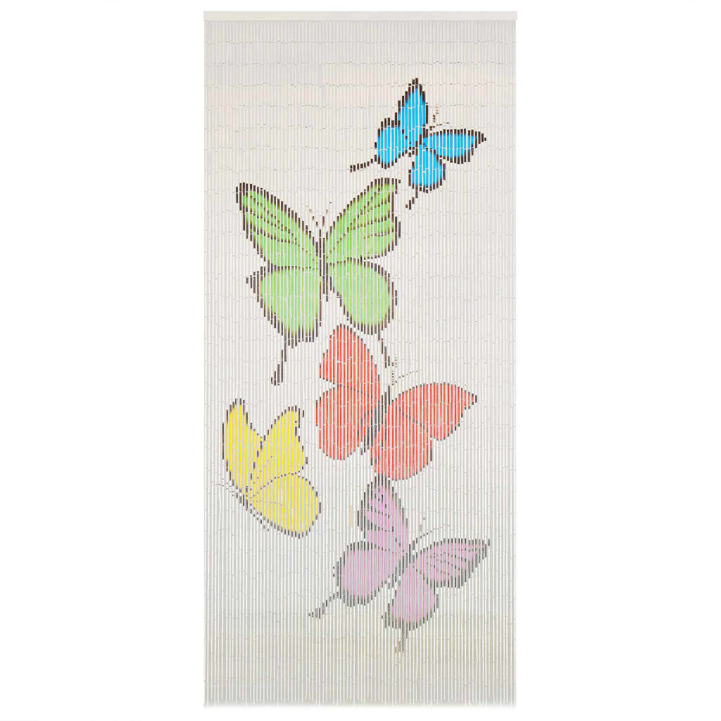 vidaXL Bambusový záves proti hmyzu do dverí 90x200 cm