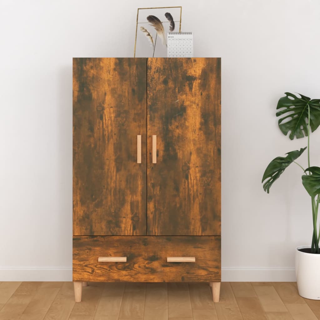 vidaXL Kredenc dymový dub 70x31x115 cm spracované drevo