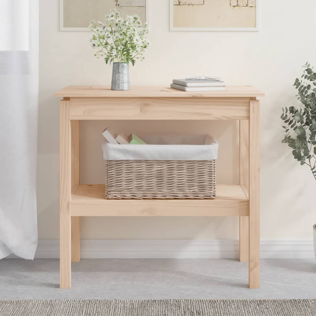 vidaXL Konzolový stolík 80x40x75 cm masívne borovicové drevo