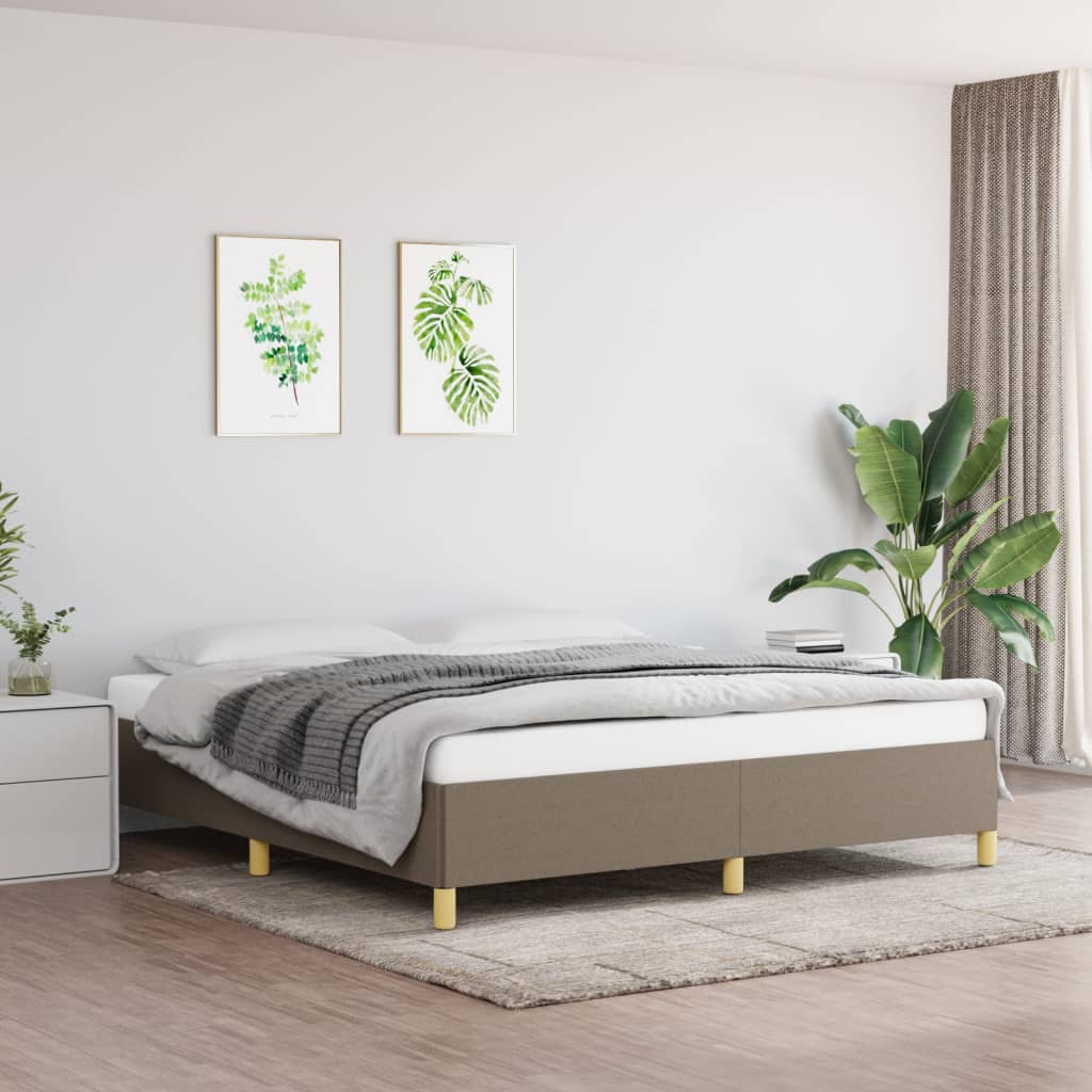 vidaXL Posteľný rám sivohnedý 180x200 cm látka