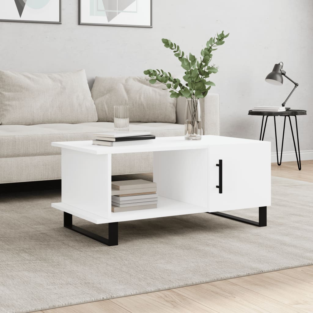 vidaXL Konferenčný stolík biely 90x50x40 cm kompozitné drevo