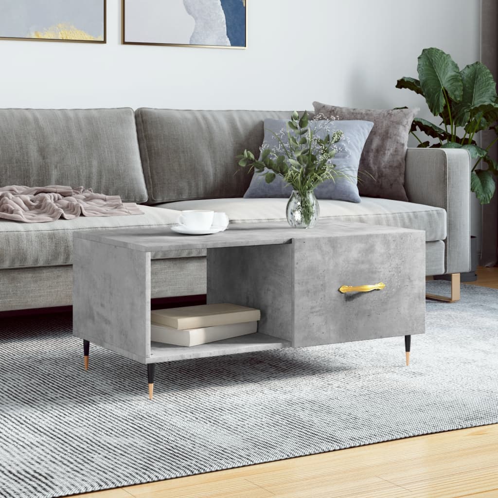 vidaXL Konferenčný stolík betónovo sivý 90x50x40 cm kompozitné drevo