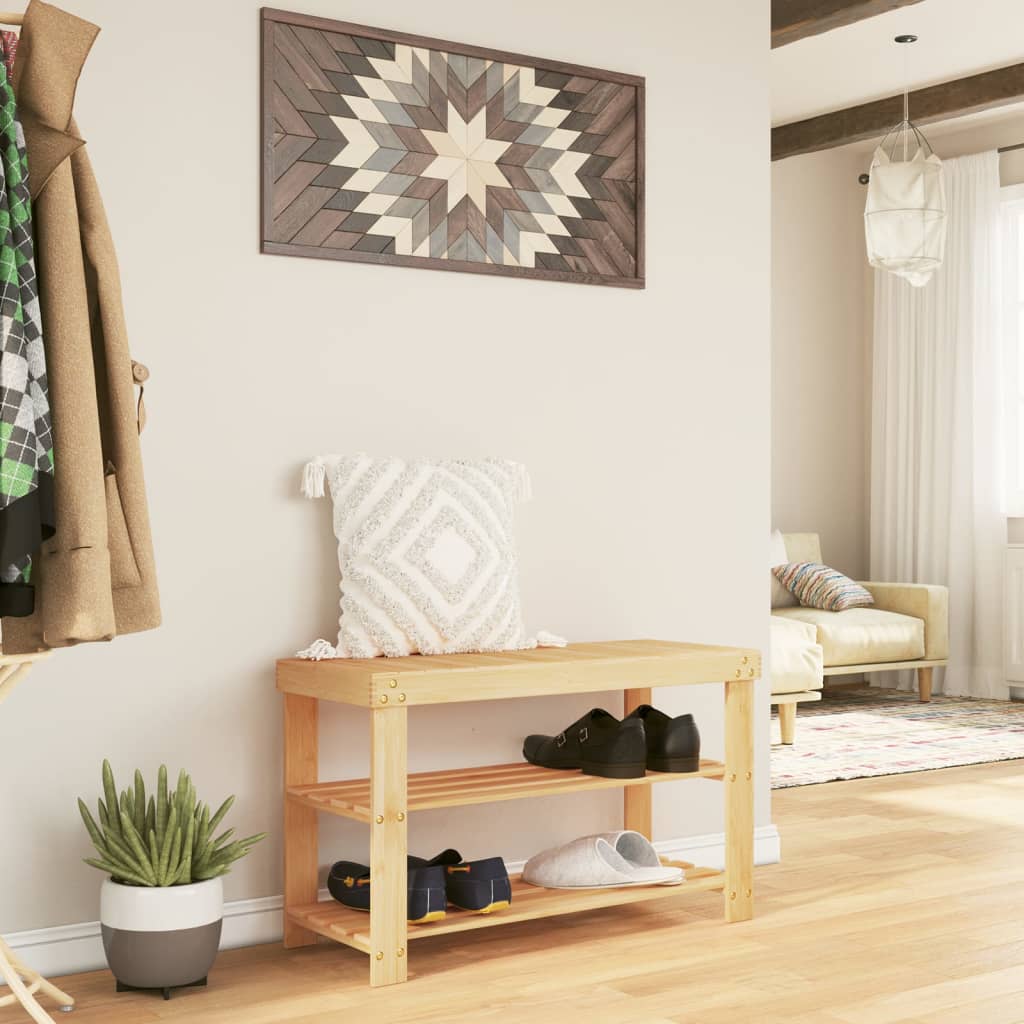 vidaXL Botník 3-poschodový 70x27,5x45 cm bambus