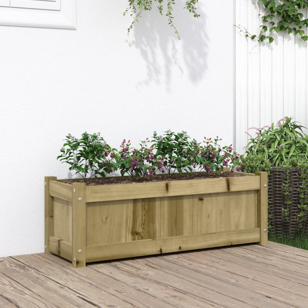 vidaXL Záhradný kvetináč 90x31x31 cm impregnovaná borovica