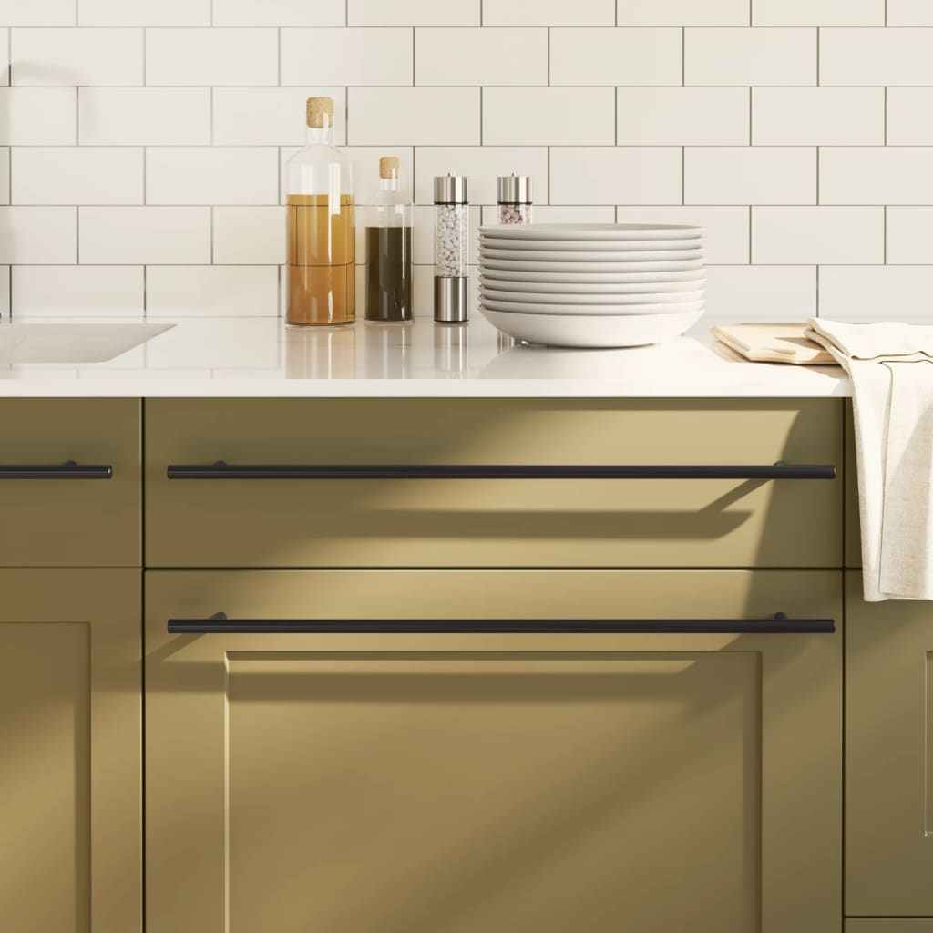 vidaXL Rukoväte na skrinku 20 ks čierne 480 mm nehrdzavejúca oceľ