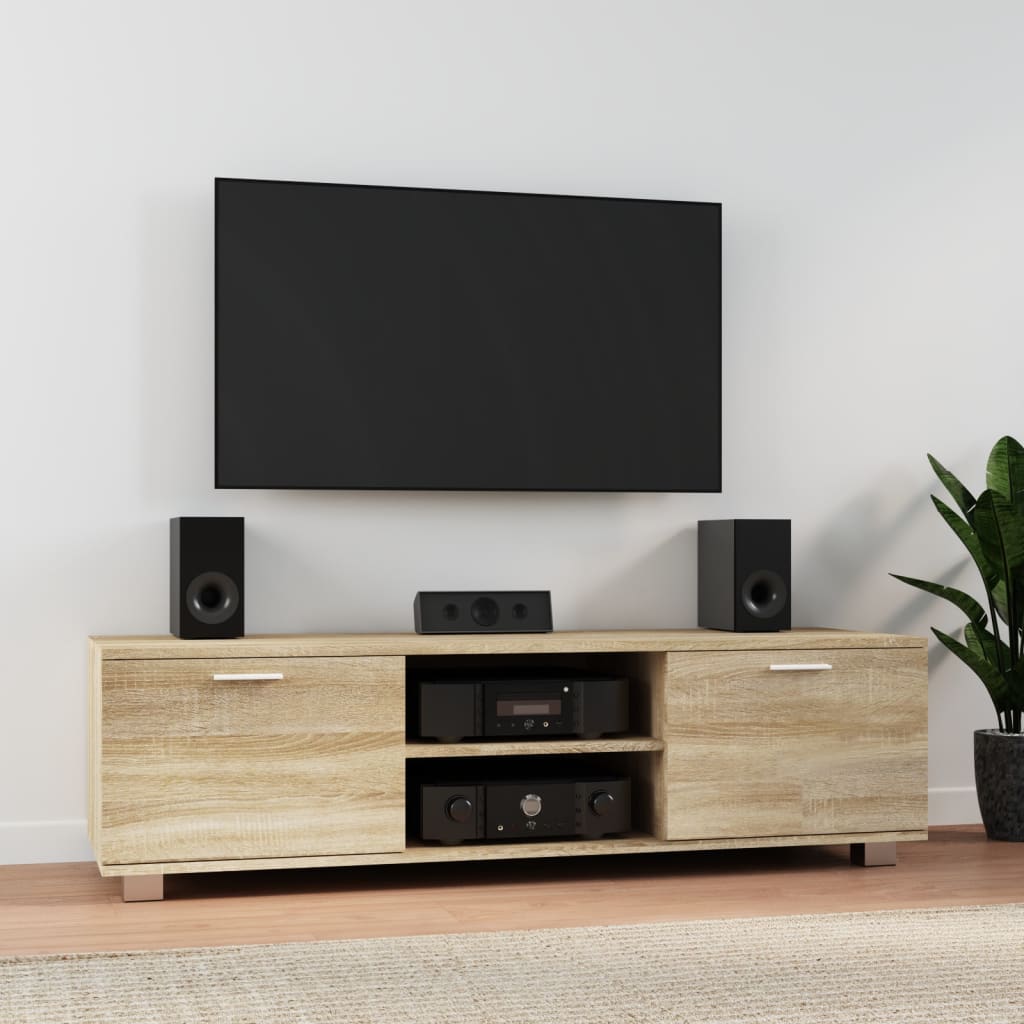 vidaXL TV skrinka dub sonoma 140x40,5x35 cm spracované drevo