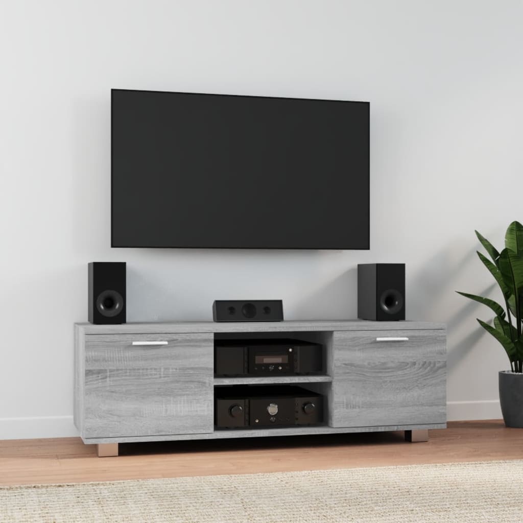vidaXL TV skrinka sivý dub sonoma 120x40,5x35 cm spracované drevo