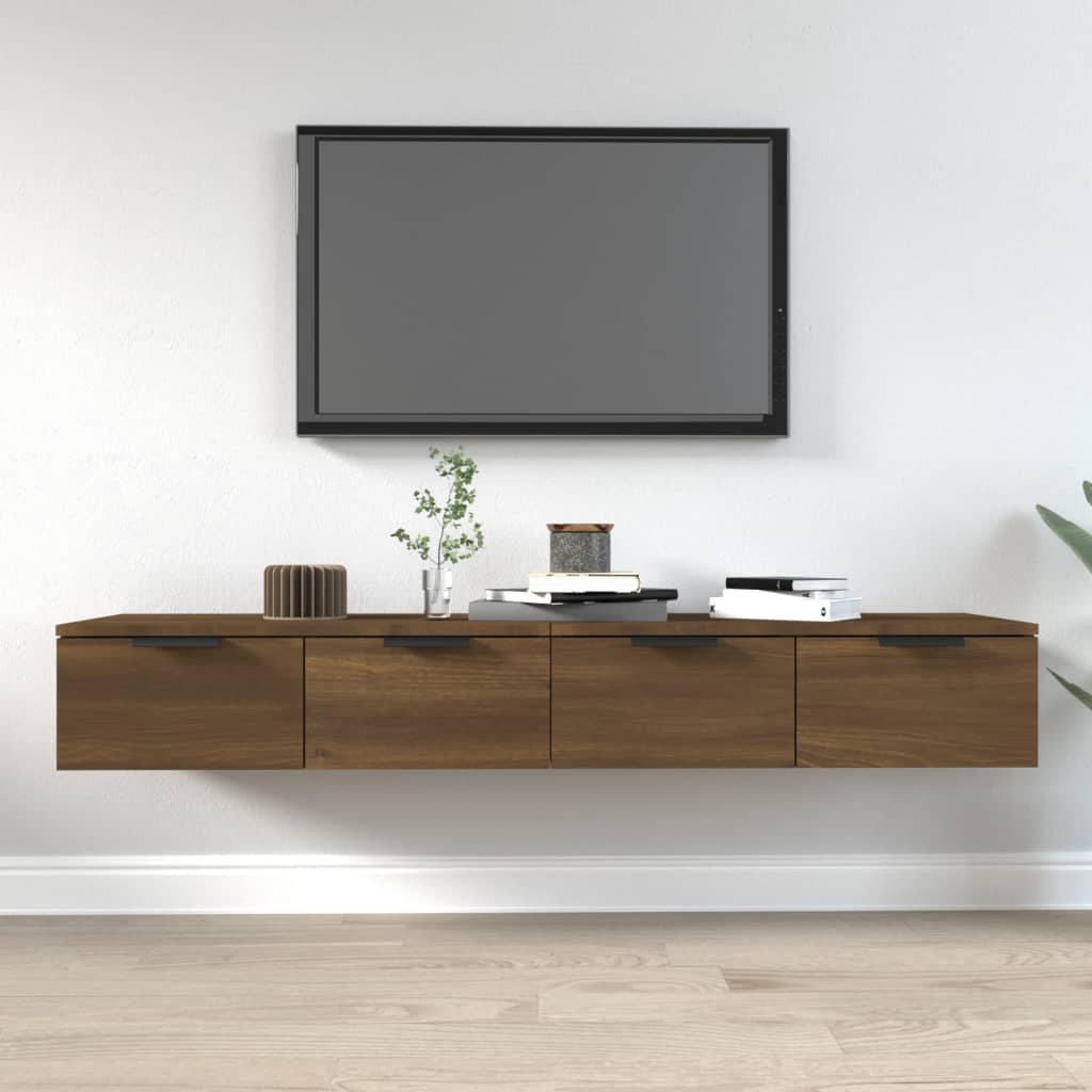 vidaXL Nástenné skrinky 2 ks hnedý dub 68x30x20 cm spracované drevo