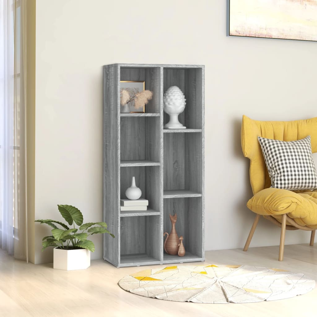 vidaXL Knižnica sivý dub sonoma 50x25x106 cm