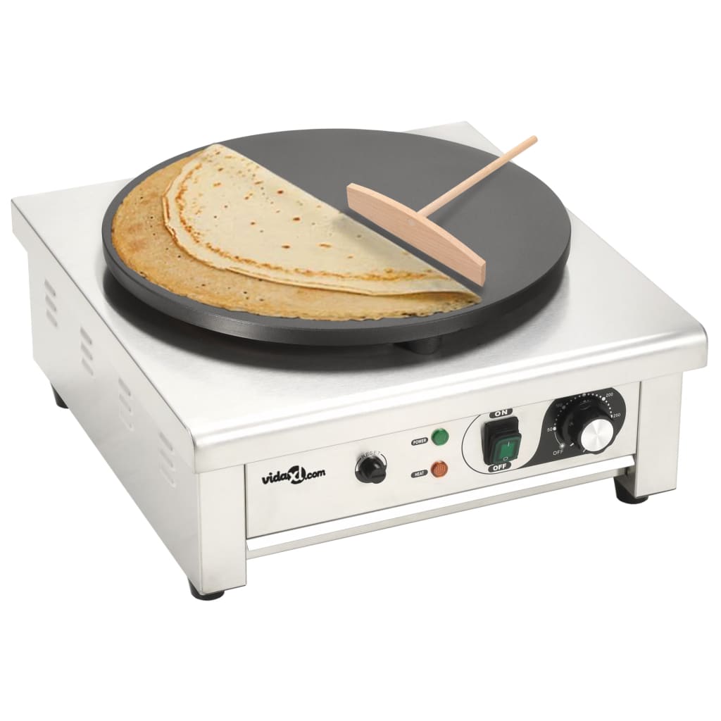 vidaXL Elektrický palacinkovač s vyťahovacím podnosom 40 cm 3000 W