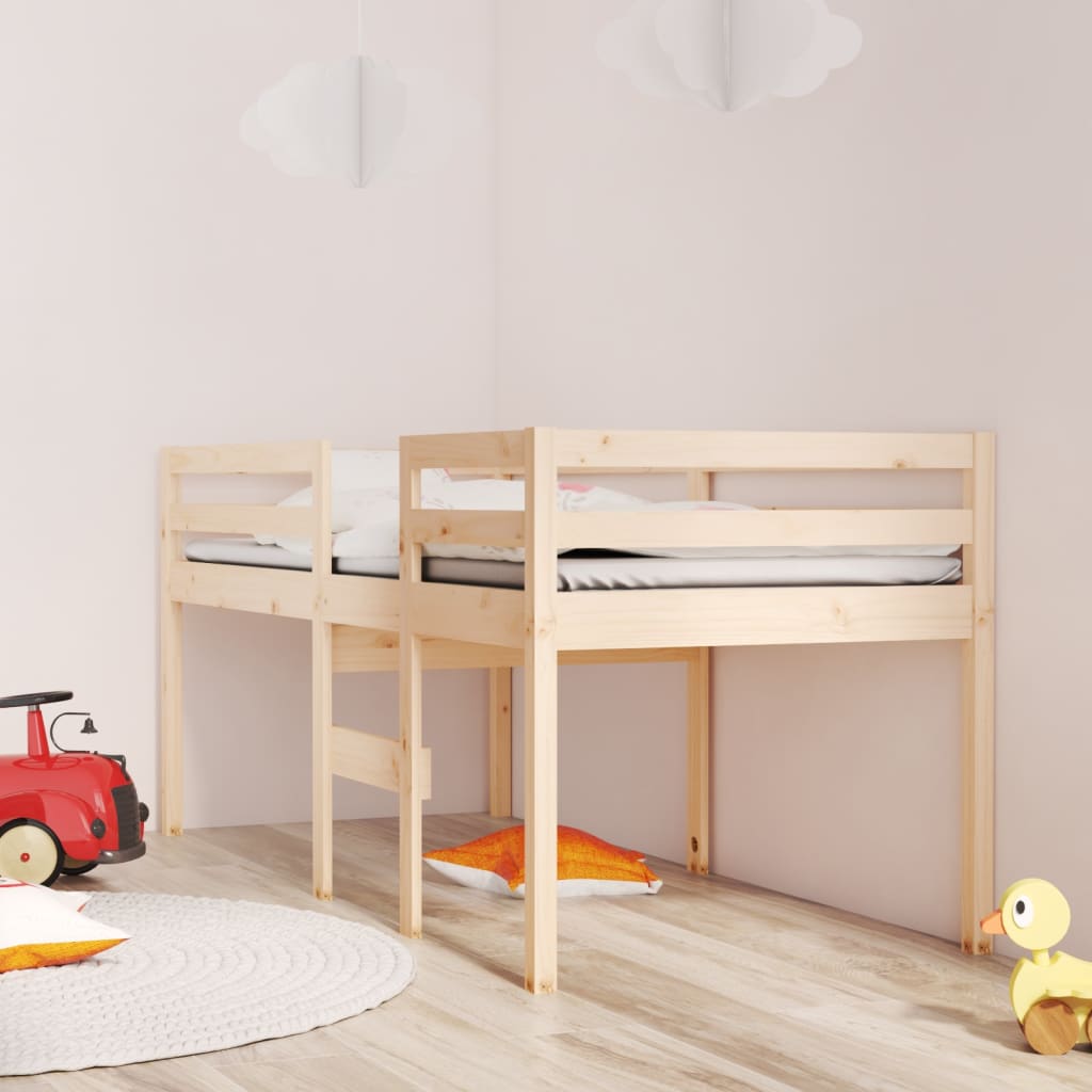vidaXL Vysoká posteľ 90x200 cm borovicový masív