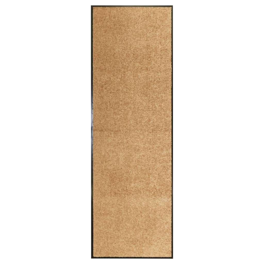 vidaXL Rohožka, prateľná, krémová 60x180 cm