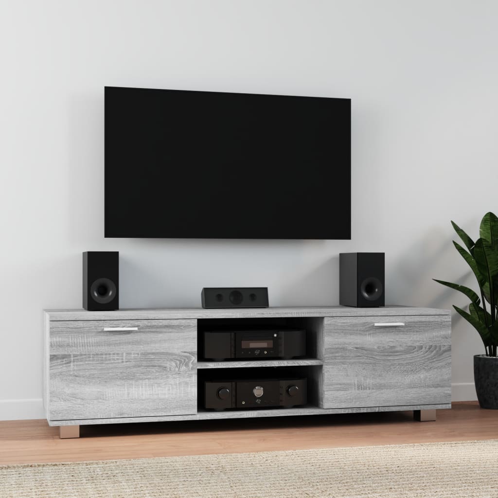 vidaXL TV skrinka sivý dub sonoma 140x40,5x35 cm spracované drevo