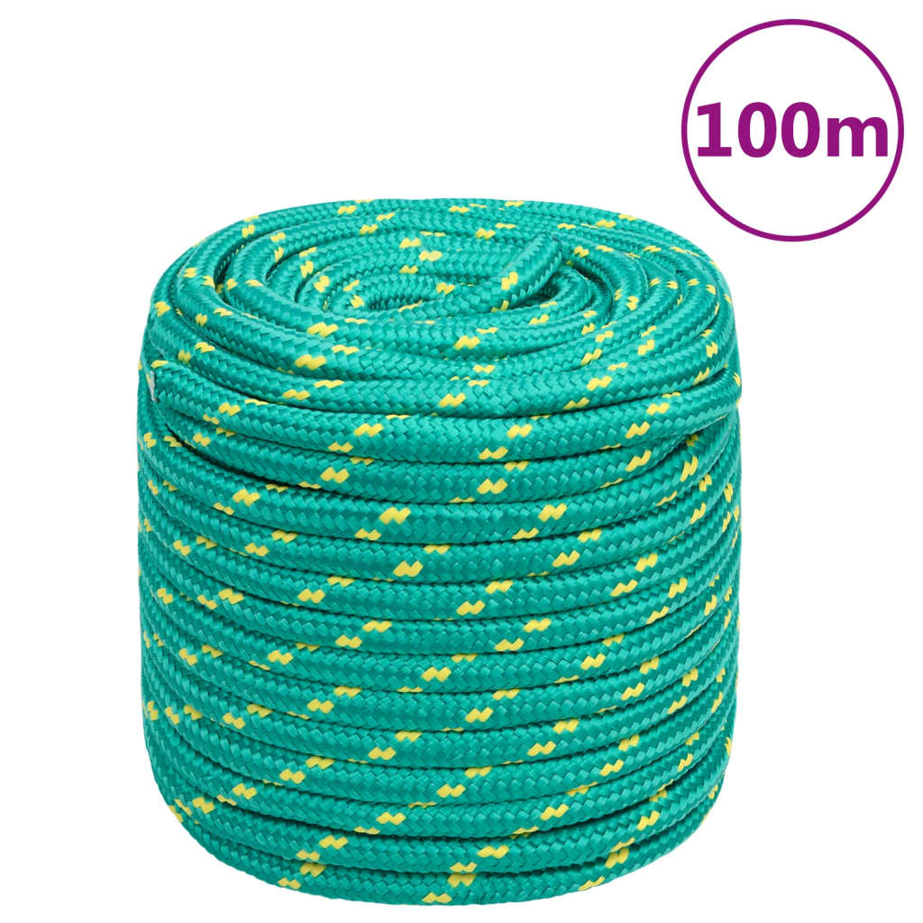 vidaXL Lodné lano zelené 16 mm 100 m polypropylén