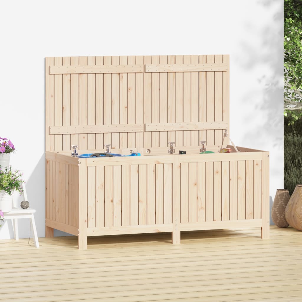 vidaXL Záhradný úložný box 147x68x64 cm masívna borovica