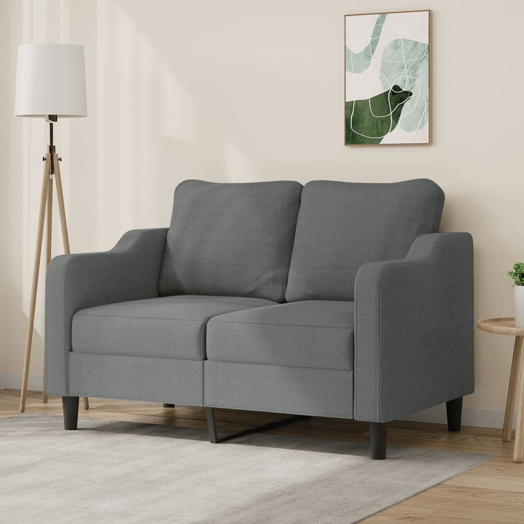 vidaXL 2-miestna pohovka tmavosivá 120 cm látka