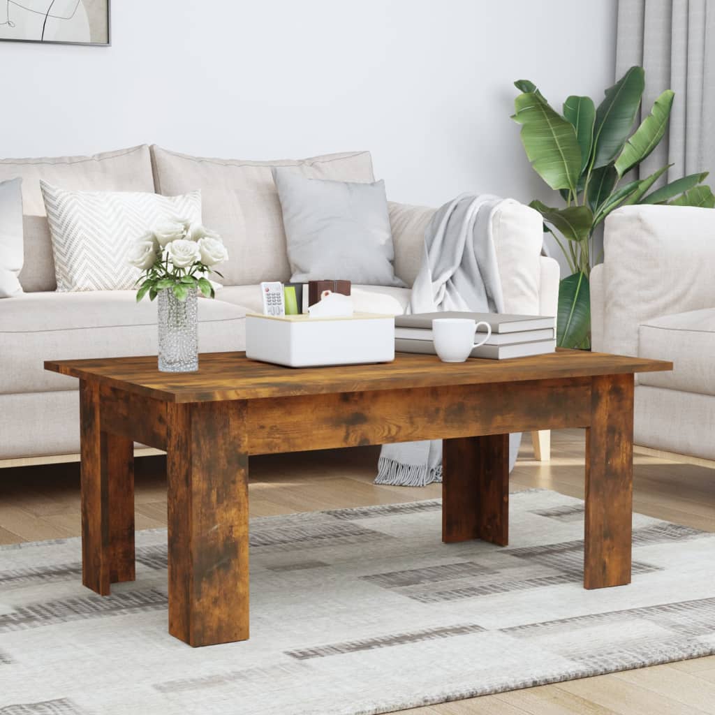 vidaXL Konferenčný stolík dymový dub 100x60x42 cm spracované drevo