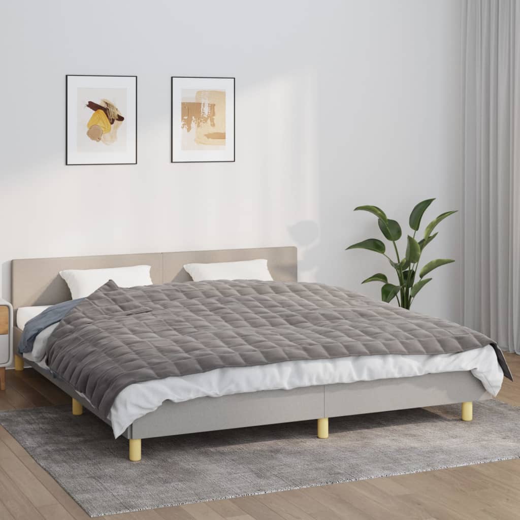 vidaXL Záťažová prikrývka šedá 155x220 cm 7 kg látka