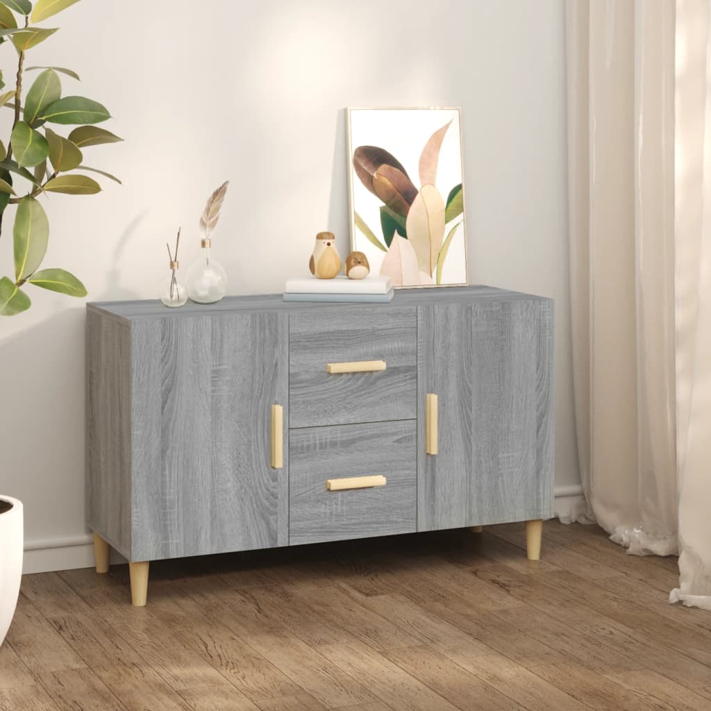 vidaXL Komoda, sivá sonoma 100x36x60 cm, kompozitné drevo