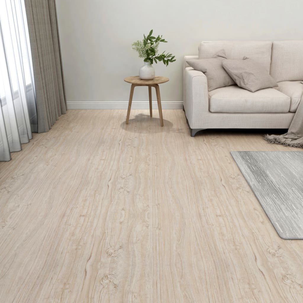 vidaXL Samolepiace podlahové dosky 55 ks, PVC 5,11 m², svetlohnedé