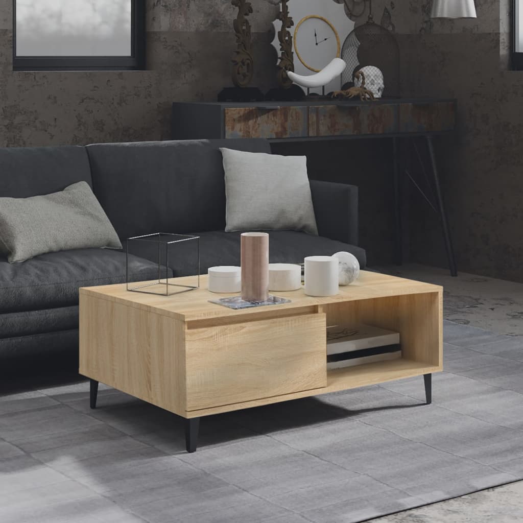 vidaXL Konferenčný stolík, dub sonoma 90x60x35 cm, kompozitné drevo