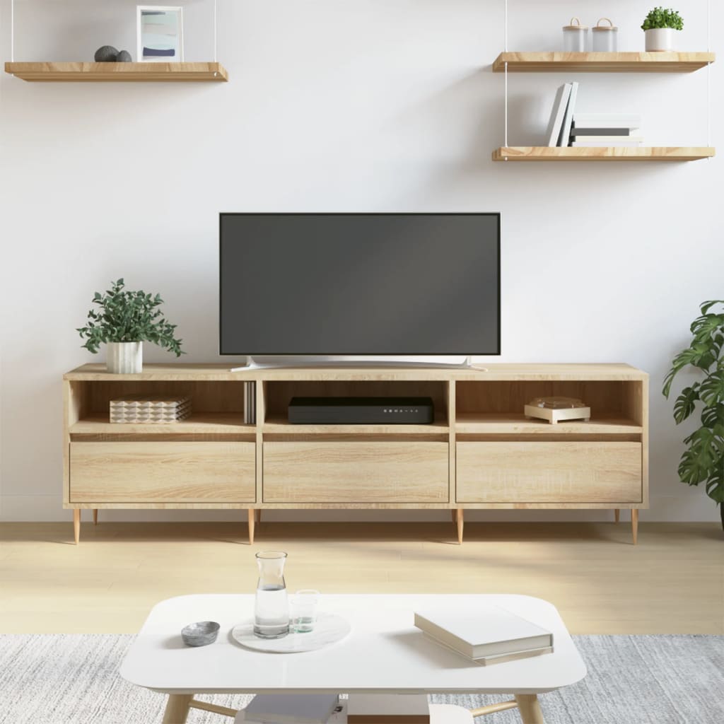 vidaXL TV skrinka dub sonoma 150x30x44,5 cm, kompozitné drevo