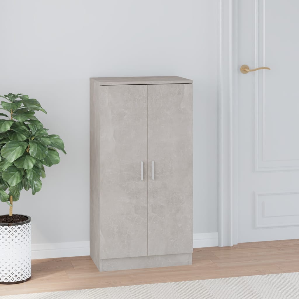 vidaXL Botník betónovo-sivý 55x35x108 cm spracované drevo